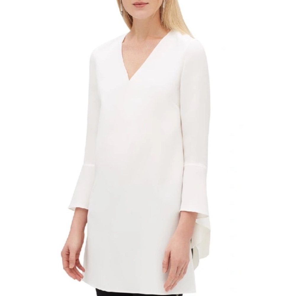 LAFAYETTE 148
Rosita Silk Double Georgette Blouse In Cloud